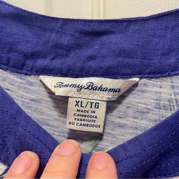 Tommy Bahama Marina Marine Floral Dress Purple Sundress Pockets Size XL - Picture 4 of 7